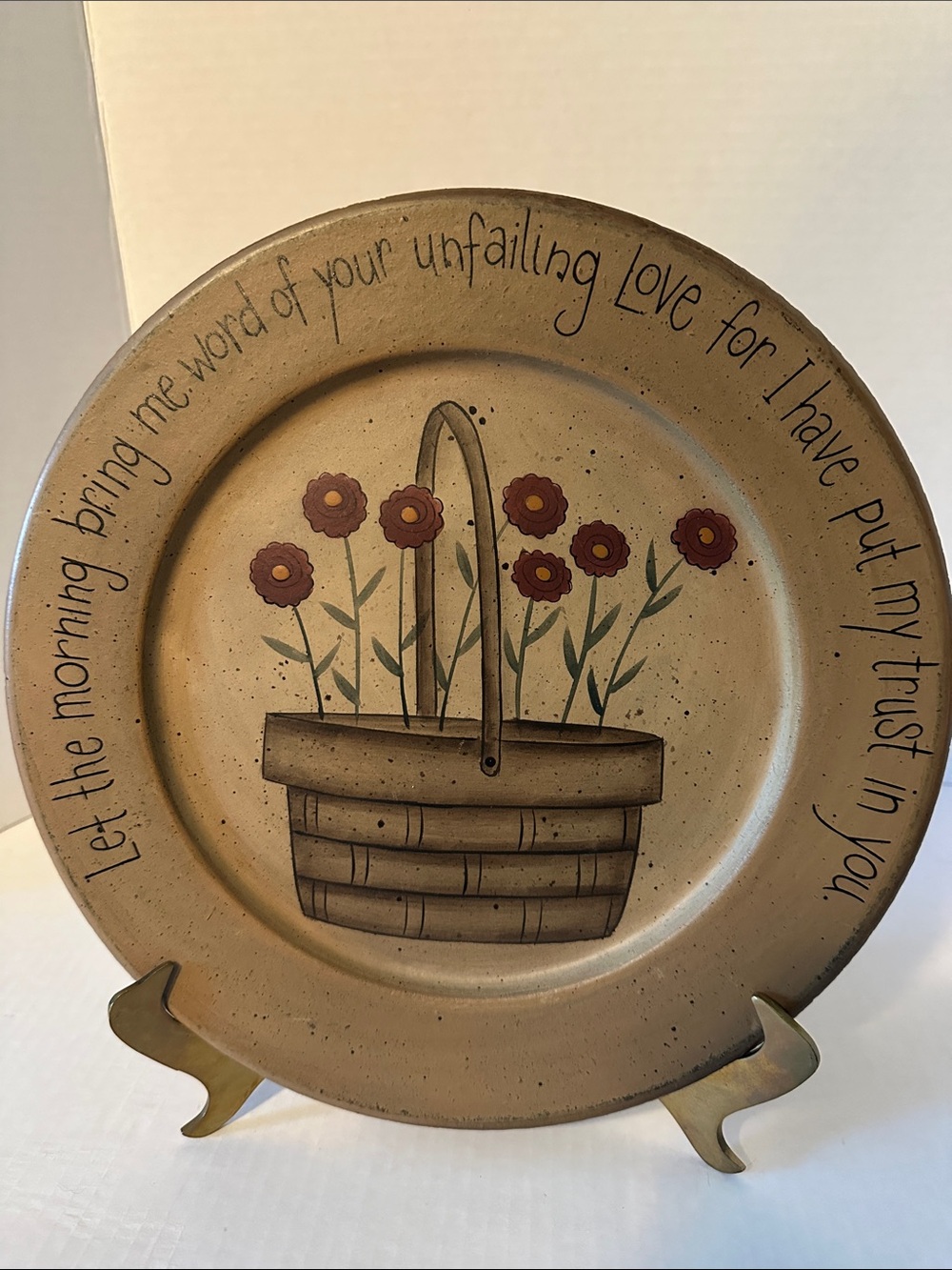 Hand-Painted Wood Decorative Plate by Donna White